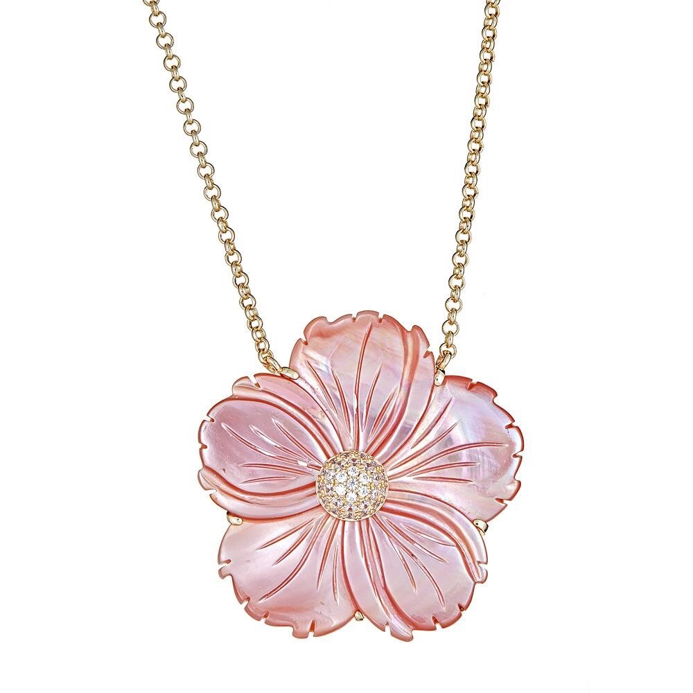 Cristina Sabatini Pink Posy Flower 🌸 Necklace